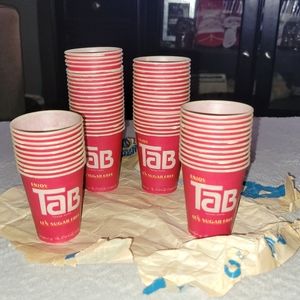 Vintage TAB Brand Soda Sleeve of 4oz Wax Paper Cups